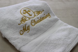 Christening towel - egyptian cotton